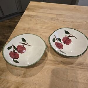 Vintage BlueRidge Southern Pottery. Quaker Apple Bowls
